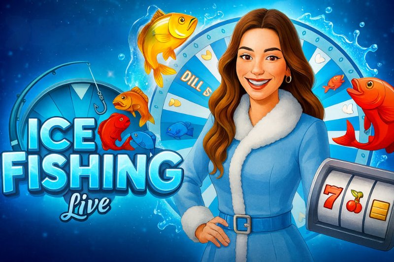 Ice fishing gambling game in Germany
